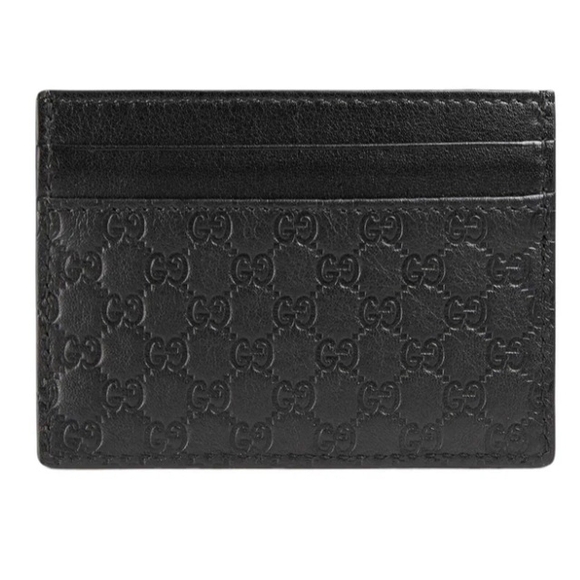 Gucci Other - Gucci GG MicroGuccissima Black Leather Card Holder